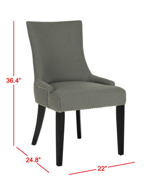 Safavieh LESTER Dining Chair - Sophisticated Cotton Velvet Upholstery with Elegant Hourglass Back Design True Taupe MCR4709C-SET2