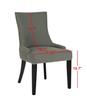 Safavieh LESTER Dining Chair - Sophisticated Cotton Velvet Upholstery with Elegant Hourglass Back Design True Taupe MCR4709C-SET2