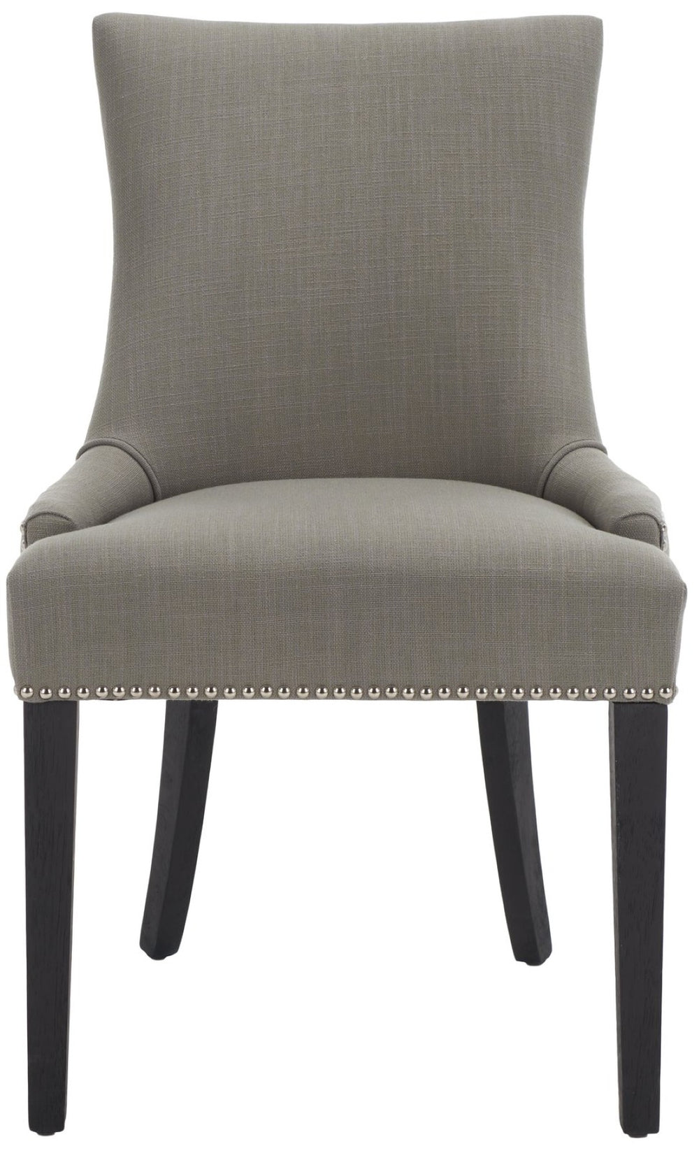 Safavieh LESTER Dining Chair - Sophisticated Cotton Velvet Upholstery with Elegant Hourglass Back Design True Taupe MCR4709C-SET2