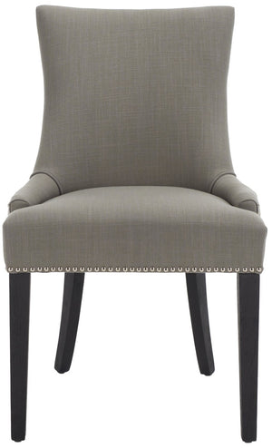 Safavieh LESTER Dining Chair - Sophisticated Cotton Velvet Upholstery with Elegant Hourglass Back Design True Taupe MCR4709C-SET2