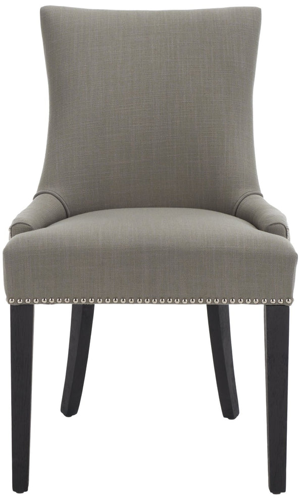 Safavieh LESTER Dining Chair - Sophisticated Cotton Velvet Upholstery with Elegant Hourglass Back Design True Taupe MCR4709C-SET2