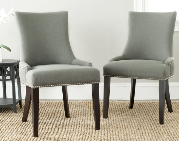 Safavieh LESTER Dining Chair - Sophisticated Cotton Velvet Upholstery with Elegant Hourglass Back Design True Taupe MCR4709C-SET2