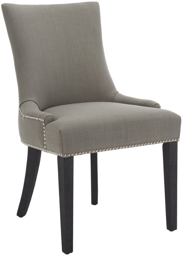 Safavieh LESTER Dining Chair - Sophisticated Cotton Velvet Upholstery with Elegant Hourglass Back Design True Taupe MCR4709C-SET2