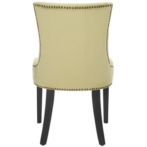 Safavieh LESTER Dining Chair Set of Two - Elegant Ergonomic Design with Brass Accents for Modern Dining Spaces Mint MCR4709E-SET2