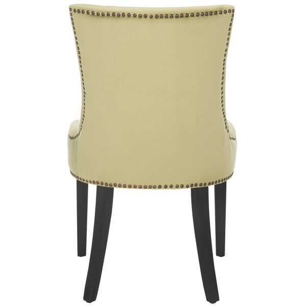 Safavieh LESTER Dining Chair Set of Two - Elegant Ergonomic Design with Brass Accents for Modern Dining Spaces Mint MCR4709E-SET2