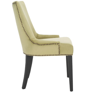 Safavieh LESTER Dining Chair Set of Two - Elegant Ergonomic Design with Brass Accents for Modern Dining Spaces Mint MCR4709E-SET2