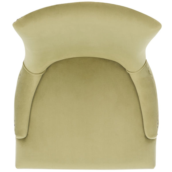 Safavieh LESTER Dining Chair Set of Two - Elegant Ergonomic Design with Brass Accents for Modern Dining Spaces Mint MCR4709E-SET2