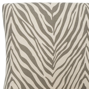 Safavieh LESTER Dining Chair Set of 2 - Grey Zebra Upholstery with Espresso Legs & Elegant Contemporary Design MCR4709Q-SET2