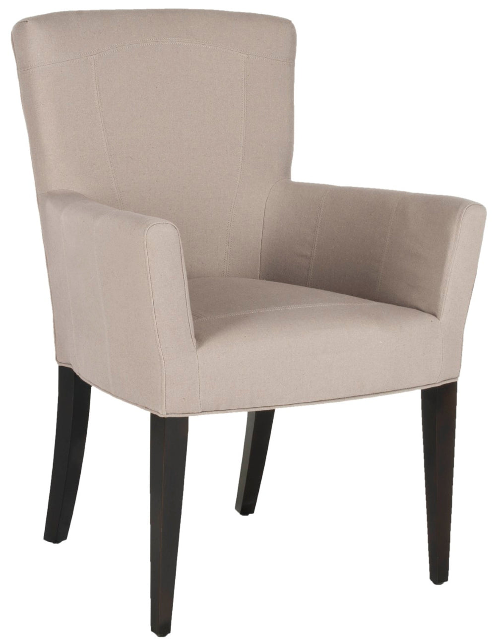 Safavieh Dale Armchair - Modern Luxury Accent Chair With Comfortable Upholstery And Elegant Espresso Legs Taupe MCR4710C