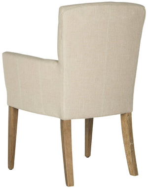 Safavieh Dale Armchair - Modern Luxury Accent Chair With Comfortable Upholstery And Elegant Espresso Legs Hemp MCR4710E