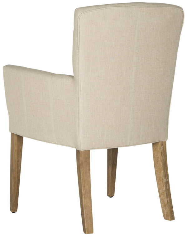 Safavieh Dale Armchair - Modern Luxury Accent Chair With Comfortable Upholstery And Elegant Espresso Legs Hemp MCR4710E