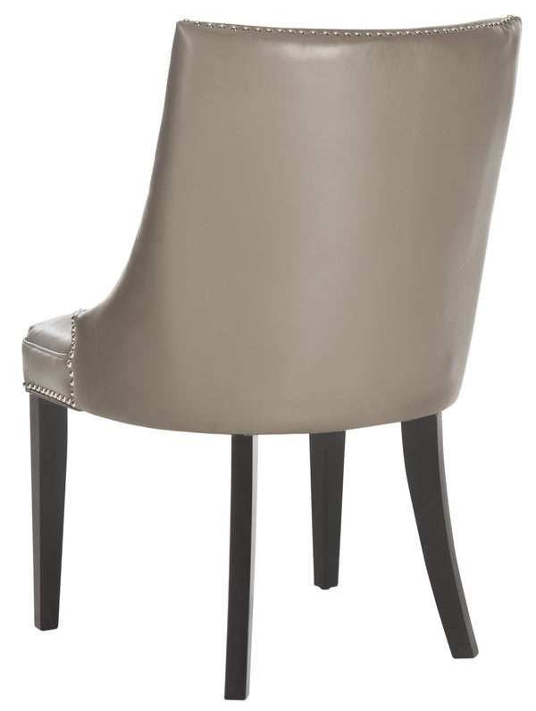 Safavieh AFTON Side Chairs - Elegant Upholstered Dining Seating with Nailhead Trim & Espresso Birch Legs Clay MCR4715F-SET2