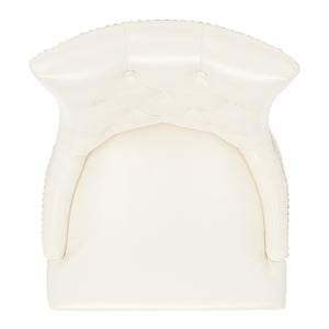 Safavieh Harlow Ring Chair - Elegant Dining Accent With Stylish Design For Modern Home Interiors And Comfort Flat Cream  Mcr4716b