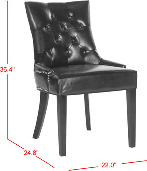 Safavieh Harlow Ring Chair - Elegant Dining Accent With Stylish Design For Modern Home Interiors And Comfort Black  Mcr4716c