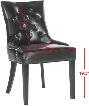 Safavieh Harlow Ring Chair - Elegant Dining Accent With Stylish Design For Modern Home Interiors And Comfort Black  Mcr4716c