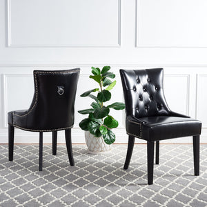 Safavieh Harlow Ring Chair - Elegant Dining Accent With Stylish Design For Modern Home Interiors And Comfort Black  Mcr4716c