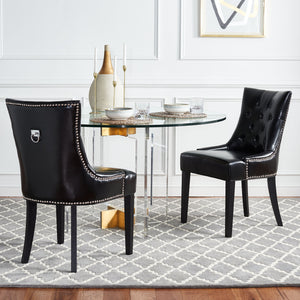 Safavieh Harlow Ring Chair - Elegant Dining Accent With Stylish Design For Modern Home Interiors And Comfort Black  Mcr4716c