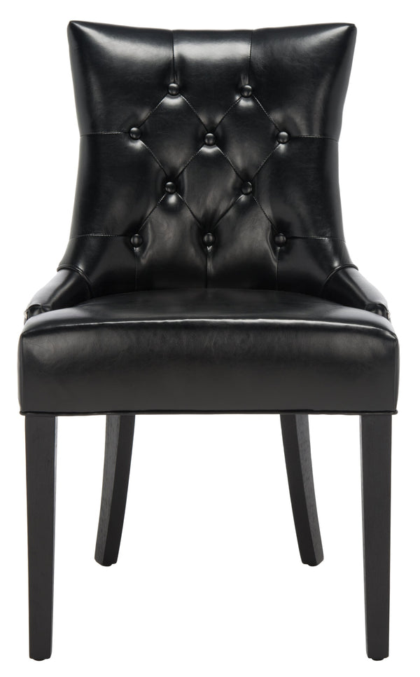 Safavieh Harlow Ring Chair - Elegant Dining Accent With Stylish Design For Modern Home Interiors And Comfort Black  Mcr4716c