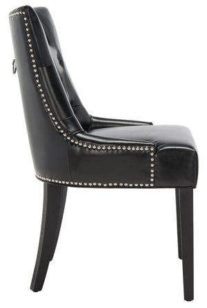 Safavieh Harlow Ring Chair - Elegant Dining Accent With Stylish Design For Modern Home Interiors And Comfort Black  Mcr4716c