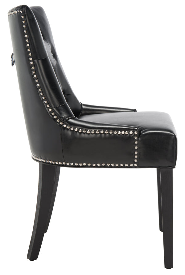 Safavieh Harlow Ring Chair - Elegant Dining Accent With Stylish Design For Modern Home Interiors And Comfort Black  Mcr4716c