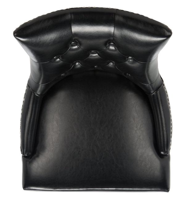 Safavieh Harlow Ring Chair - Elegant Dining Accent With Stylish Design For Modern Home Interiors And Comfort Black  Mcr4716c