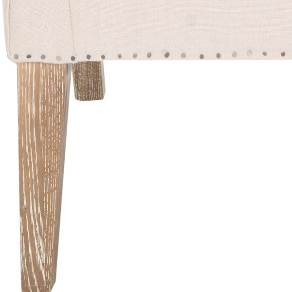 Safavieh Kameron Club Chair - Elegant Wingback Design With Black Nail Head Trim For Timeless Comfort True Taupe MCR4734A
