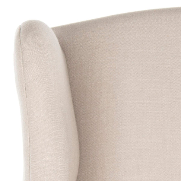 Safavieh Kameron Club Chair - Elegant Wingback Design With Black Nail Head Trim For Timeless Comfort True Taupe MCR4734A