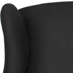 Safavieh Kameron Club Chair - Elegant Wingback Design With Black Nail Head Trim For Timeless Comfort Black MCR4734B