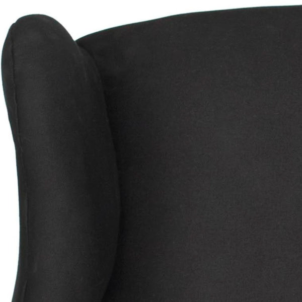 Safavieh Kameron Club Chair - Elegant Wingback Design With Black Nail Head Trim For Timeless Comfort Black MCR4734B