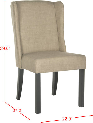 Safavieh Hayden Wingback Chair In Grey - Stylish Comfort For Dining Spaces, Modern Design, M2 Collection Grey  Mcr4810b