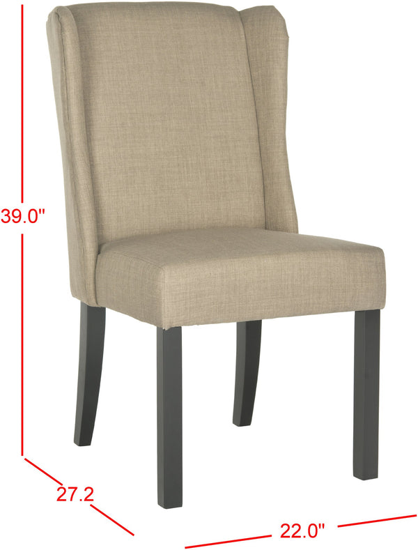 Safavieh Hayden Wingback Chair In Grey - Stylish Comfort For Dining Spaces, Modern Design, M2 Collection Grey  Mcr4810b