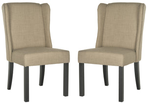 Safavieh Hayden Wingback Chair In Grey - Stylish Comfort For Dining Spaces, Modern Design, M2 Collection Grey  Mcr4810b