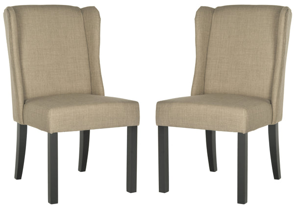 Safavieh Hayden Wingback Chair In Grey - Stylish Comfort For Dining Spaces, Modern Design, M2 Collection Grey  Mcr4810b