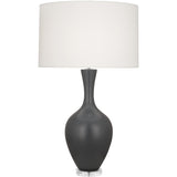 Robert Abbey Matte Ash Audrey Table Lamp Matte Ash Glazed Ceramic Fondine Fabric Shade