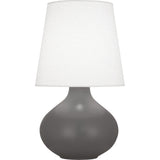 Robert Abbey Matte Ash June Table Lamp Matte Ash Glazed Ceramic Oyster Linen Shade