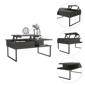 English Elm Armin Lift-Top Coffee Table with One Shelf, Espresso & Onyx Finish — Stylish Storage, Durable Design B07092024