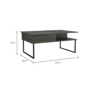 English Elm Armin Lift-Top Coffee Table with One Shelf, Espresso & Onyx Finish — Stylish Storage, Durable Design B07092024