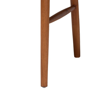 Bali & Pari Lorena Handwoven Paper Loom Dining Chair Solid Mahogany Mid-century Seat