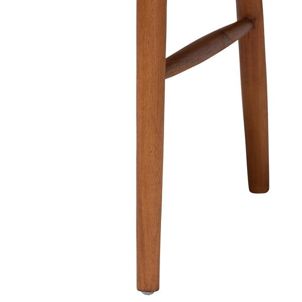 Bali & Pari Lorena Handwoven Paper Loom Dining Chair Solid Mahogany Mid-century Seat