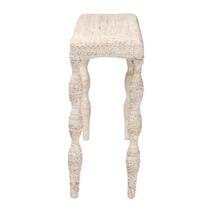 Bali & Pari Lejane Handwoven Seagrass Mahogany Console Table for Entryway