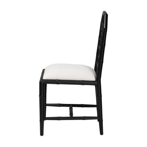 Bali & Pari Boone Solid Mahogany Dining Chair with Carved Chinoiserie Openwork Back Design