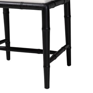 Bali & Pari Boone Solid Mahogany Dining Chair with Carved Chinoiserie Openwork Back Design