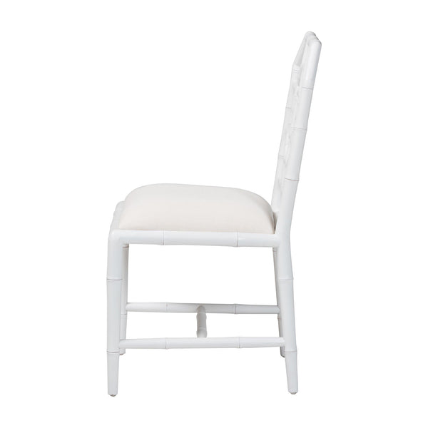 Bali & Pari Boone Solid Mahogany Dining Chair with Carved Chinoiserie Openwork Back Design