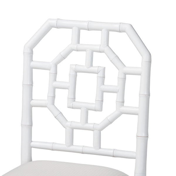 Bali & Pari Boone Solid Mahogany Dining Chair with Carved Chinoiserie Openwork Back Design