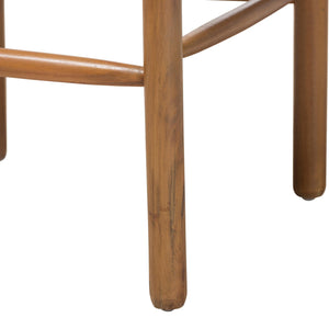 Bali & Pari Elvera Handwoven Seagrass Mahogany Counterstool for Coastal Boho Kitchens