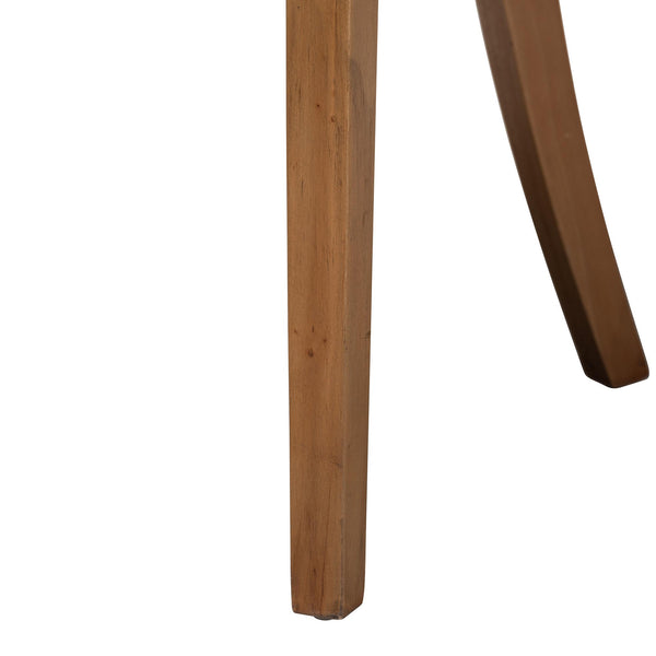 Bali & Pari Varen Handwoven Seagrass Arm Dining Chair with Mahogany Frame