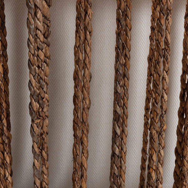 Bali & Pari Varen Handwoven Seagrass Mahogany Wood Barstool with Cushion