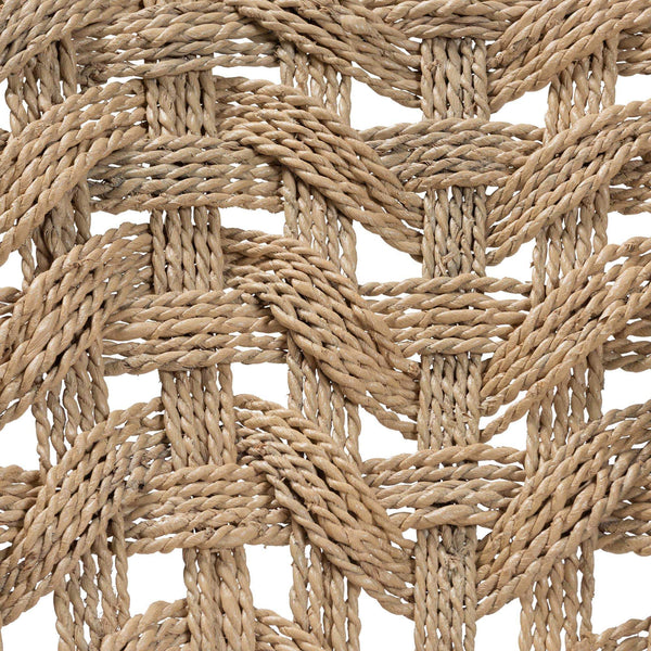 Bali & Pari Vellon Handwoven Seagrass Barrel Back Counter Stool for Kitchen