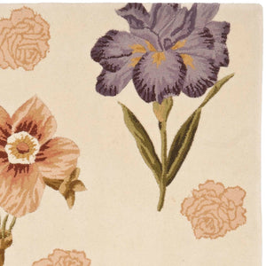 Safavieh Mandarin Wool Pile Area Rug - Elegant Floral Design For Timeless Home Comfort And Sophistication Ivory Wool Pile Md405a-10