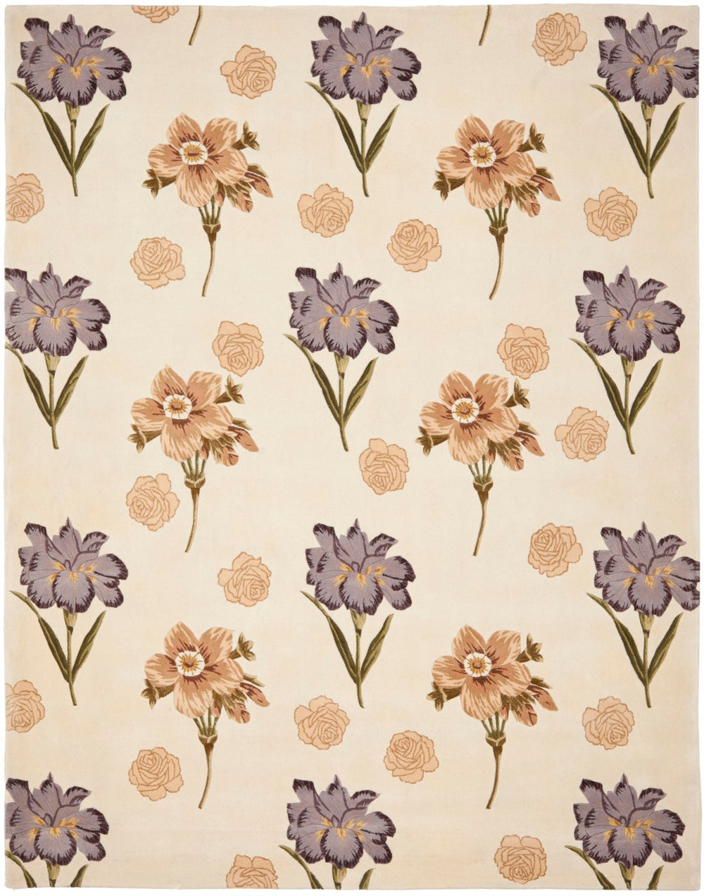 Safavieh Mandarin Wool Pile Area Rug - Elegant Floral Design For Timeless Home Comfort And Sophistication Ivory Wool Pile Md405a-10